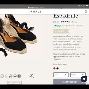 Margaux black espadrille - NWT